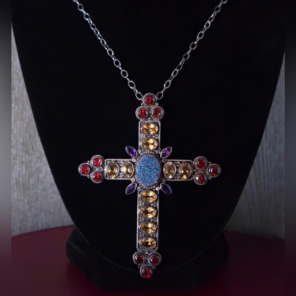 Nicky Butler RAJ COLLECTION LIMITED EDITION 925 Sterling Silver Cross Necklace - Picture 16 of 16